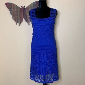 Solitaire Crochet Lace Overlay Dress